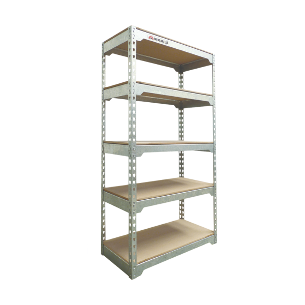 RAPIRACK GALV C/5 ESTANTES MADERAS 45x90- COD 91089- MENGARELLI